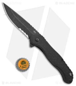 CRKT Antonio Rodriquez Taco Viper Liner Lock Black W/ Veff Serrations (3" Black) -CRKT Knives Shop CRKT Antonio Rodriquez Taco Viper LL Black Veff Serrations Black BHQ 178675 jr bottlecap