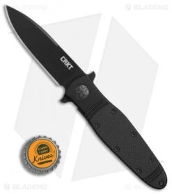 CRKT Bombastic Frame Lock Knife Black GFN (3.3" Black) K345KKSP -CRKT Knives Shop CRKT Bombastic Black Plain Edge BHQ 78172 er bottlecap