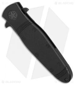 CRKT Bombastic Frame Lock Knife Black GFN (3.3" Black) K345KKSP -CRKT Knives Shop CRKT Bombastic Black Plain Edge BHQ 78172 er spine