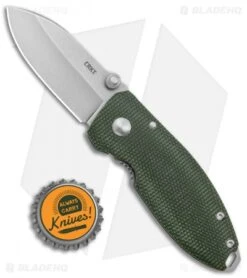 CRKT Exclusive Burnley Squid Frame Lock Knife Green Micarta (2.25" Stonewash D2) -CRKT Knives Shop CRKT Burnley Squid FL Green Micarta SW 2490ODD2 BHQ 116187 jr bottlecap