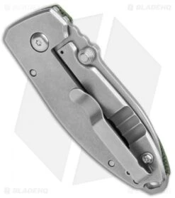 CRKT Exclusive Burnley Squid Frame Lock Knife Green Micarta (2.25" Stonewash D2) -CRKT Knives Shop CRKT Burnley Squid FL Green Micarta SW 2490ODD2 BHQ 116187 jr side