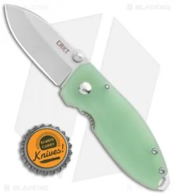 CRKT Burnley Squid Frame Lock Knife Natural G-10 (2.25" SW D2) -CRKT Knives Shop CRKT Burnley Squid FL Natural G 10 Satin BHQ 107739 jr bottlecap