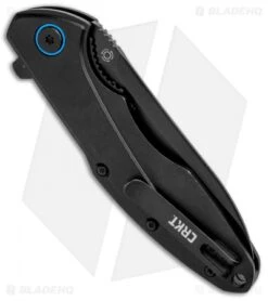 CRKT Caligo Liner Lock Flipper Knife Black Al (3.1" D2 Black) BHQ Exclusive -CRKT Knives Shop CRKT Caligo LL Black Al Black 6215D2 BHQ 95851 jr side