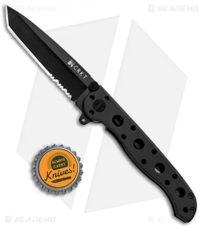 CRKT Carson M16-10K EDC Tanto Liner Lock Knife Black Zytel (3" Black Serr) 4 CRKT Carson M16-10K EDC Tanto Liner Lock Knife Black Zytel (3" Black Serr) - Image 4