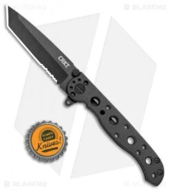 CRKT Carson M16-10KS EDC Tanto Frame Lock Knife (3" Black Serr) -CRKT Knives Shop CRKT Carson M16 10KS EDC Tanto Tactical Zytel Black Serr BHQ 11420 jr bottlecap