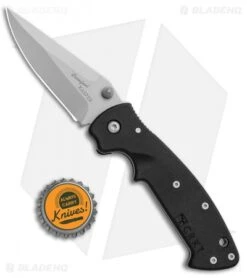 CRKT Crawford Kasper Liner Lock Knife Black Zytel (3.1" Bead Blast) 6772 -CRKT Knives Shop CRKT Crawford Kasper LL Black Zytel BB 6772 BHQ 87021 jr bottlecap