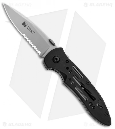 CRKT Crawford Point Guard Liner Lock Knife (3.5" Bead Blast Serr) 6762 1 CRKT Crawford Point Guard Liner Lock Knife (3.5" Bead Blast Serr) 6762