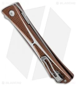 CRKT Crossbones Liner Lock Knife Bronze Aluminum (3.5" Satin) 7530B -CRKT Knives Shop CRKT CrossboneS Liner Lock Knife Bronze 3.5in Satin 7530B BHQ 113910 LS Side