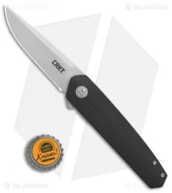 CRKT Cuatro Liner Lock Flipper Knife Black G-10 (3.1" Bead Blast) 7090 -CRKT Knives Shop CRKT Cuatro Black G10 bb BHQ 76684 jr bottlecap