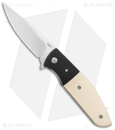 CRKT Curfew Spring Assisted Knife White Fiber/Black Aluminum (3.1" Satin) 1 CRKT Curfew Spring Assisted Knife White Fiber/Black Aluminum (3.1" Satin)