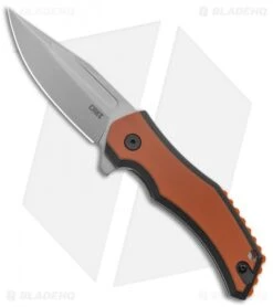 CRKT Fawkes Spring Assisted Knife Brown/Orange G-10 (2.75" Bead Blast)