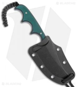 CRKT Folts Minimalist Persian Neck Knife Green G-10 (2.1" Bead Blast) 2379 -CRKT Knives Shop CRKT Folts Minimalist Persian Neck Green G 10 BB 2379 BHQ 126213 jr sheath