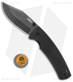 CRKT Ryan Johnson The Gulf Lock Knife Black G10 (4" Black Stonewash) -CRKT Knives Shop CRKT Gulf LL Black G 10 BSW 2795 BHQ 103930 jr bottlecap