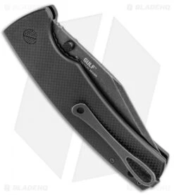 CRKT Ryan Johnson The Gulf Lock Knife Black G10 (4" Black Stonewash) -CRKT Knives Shop CRKT Gulf LL Black G 10 BSW 2795 BHQ 103930 jr side 2
