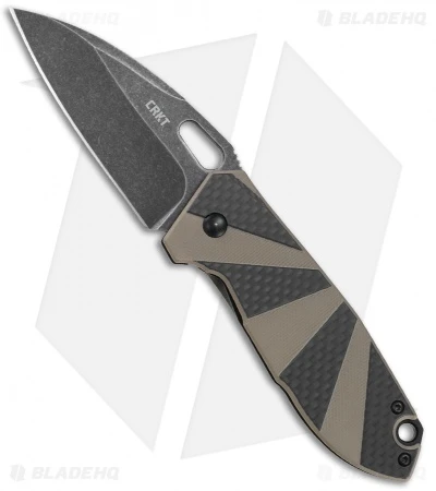 CRKT Heron Frame Lock Folding Knife Black Tan G-10/CF (2.75" Black SW) 2440 1 CRKT Heron Frame Lock Folding Knife Black Tan G-10/CF (2.75" Black SW) 2440