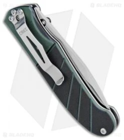 CRKT Ignitor Spring Assisted Knife Black & Green G10 (3.38" Satin) 6850 -CRKT Knives Shop CRKT Ignitor SA Black Green G 10 Satin 6850 BHQ 4374 jr side