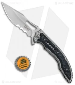 CRKT Ikoma Fossil Frame Lock Knife Black G-10 (3.96" Satin) 5473 -CRKT Knives Shop CRKT Ikoma Fossil Black G 10 Serr 5473 BHQ 51855 jr bottlecap 2