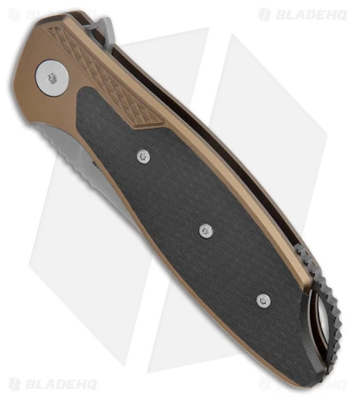 CRKT Ken Onion Jake Liner Lock Knife Bronze Aluminum (3.32" Bead Blast) 2 CRKT Ken Onion Jake Liner Lock Knife Bronze Aluminum (3.32" Bead Blast) - Image 2