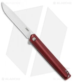 CRKT Ken Onion Stylus Spring Assisted Flipper Knife Maroon (3.1" Satin) K820BXP