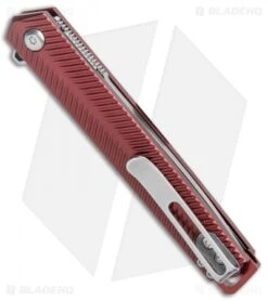 CRKT Ken Onion Stylus Spring Assisted Flipper Knife Maroon (3.1" Satin) K820BXP -CRKT Knives Shop CRKT Ken Onion Stylus Assisted Flipper Maroon Satin K820BXP BHQ 124716 jr side