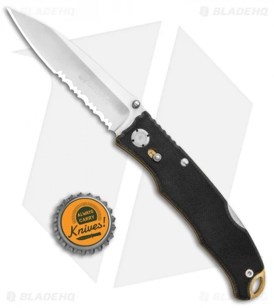 CRKT Lake Laredo Lockback Knife Black G-10 (3.25" Satin Serr) 7266 4 CRKT Lake Laredo Lockback Knife Black G-10 (3.25" Satin Serr) 7266 - Image 4