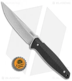 CRKT Lucas Burnley Strafe Fixed Blade Knife Black GFN (4.6" Satin)1210 -CRKT Knives Shop CRKT Lucas Burnley Strafe Black GFN Satin 1210 BHQ 51814 jr bottlecap