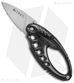 CRKT Lumabiner Liner Lock Knife W/ L.E.D Light (1.6" Bead Blast)