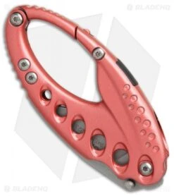 CRKT Lumabiner Pink Liner Lock Knife W/ L.E.D Light (1.6" Bead Blast) -CRKT Knives Shop CRKT Lumabiner Pink LED light bb BHQ 69069 er side