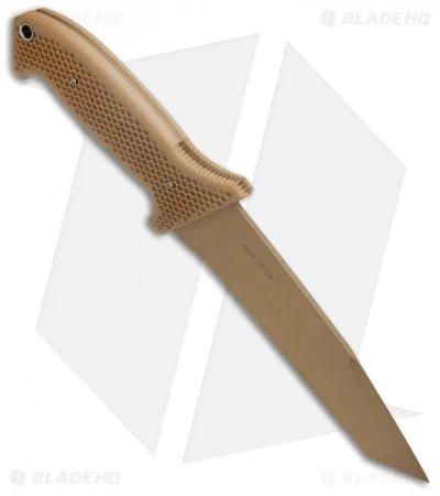 CRKT M60 16NKD Large Fixed Blade Tanto Knife Desert Tan (6.13" Tan Serr) 2 CRKT M60 16NKD Large Fixed Blade Tanto Knife Desert Tan (6.13" Tan Serr) - Image 2