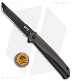 CRKT Onion Helical Liner Lock Knife Black Aluminum (3.52" Black D2) K500GKP -CRKT Knives Shop CRKT Onion Helical LL Tanto Aluminum Black K500GKP BHQ 92301 jr bottlecap