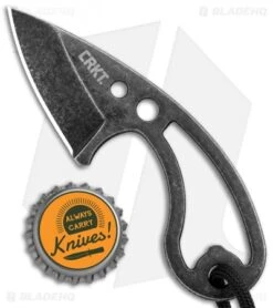 CRKT Owlet Fixed Blade Neck Knife Skeletonized (2.125" Black Stonewash) 2716 -CRKT Knives Shop CRKT Owlet Neck Skeletonized Black SW 2716 BHQ 103912 jr bottlecap