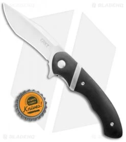 CRKT Philip Booth Snarky Recurve Liner Lock Flipper Knife (3.25" Satin) 7280 -CRKT Knives Shop CRKT Philip Booth Snarky Recurve LL Satin 7280 BHQ 71233 jr bottlecap