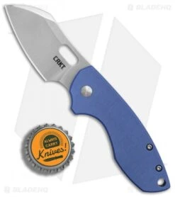 CRKT Pilar Frame Lock Knife Blue G-10 (2.4" Satin) 5311GB -CRKT Knives Shop CRKT Pilar Blue G10 satin BHQ 84146 er bottlecap