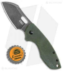 CRKT Pilar Exclusive Frame Lock Knife Green Micarta (2.4" Smokewash D2) -CRKT Knives Shop CRKT Pilar FL Green Micarta Smokewash D2 BHQ 113627 jr bottlecap