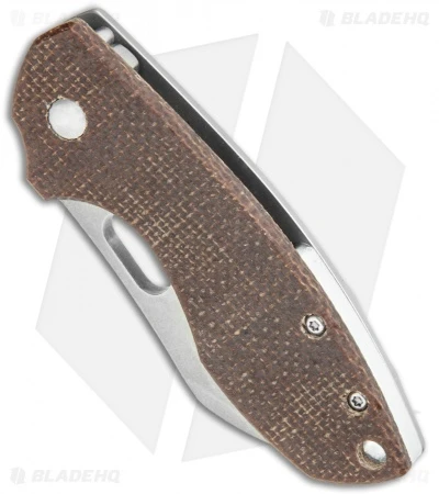 CRKT Pilar Frame Lock Knife Brown Linen Micarta BHQ Exclusive (2.4" Stonewash) 2 CRKT Pilar Frame Lock Knife Brown Linen Micarta BHQ Exclusive (2.4" Stonewash) - Image 2