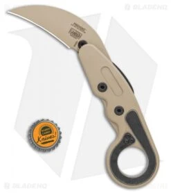 CRKT Provoke Kinematic Morphing Karambit Folding Knife (2.4" Desert Sand) -CRKT Knives Shop CRKT Provoke Kinematic Morphing Karambit Folding Knife 2.4in Desert Sand 4040DS BHQ 113912 LS Bottlecap
