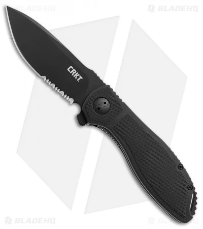 CRKT Prowess Drop Point Liner Lock Flipper Knife (3.36" Black Serr) K290KKS 1 CRKT Prowess Drop Point Liner Lock Flipper Knife (3.36" Black Serr) K290KKS