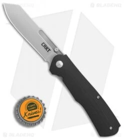 CRKT Radic Spring Assisted Knife Black G-10 (3.3" Satin) 6040 -CRKT Knives Shop CRKT Radic Black G10 satin BHQ 76682 er bottlecap