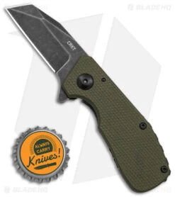 CRKT Graham Razelcliffe Frame Lock Knife OD Green G-10 (2.4" Black Stonewash) -CRKT Knives Shop CRKT Razecliffe OD G10 Black Blade BHQ 140696 td size