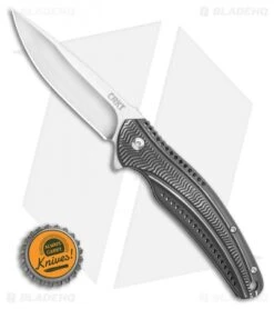 CRKT Ripple Liner Lock Knife Black Aluminum (3.125" Satin) K415KXP -CRKT Knives Shop CRKT Ripple Liner Lock Knife Black Aluminum 3.125 Satin K415KXP BHQ 11407LS Bottlecap