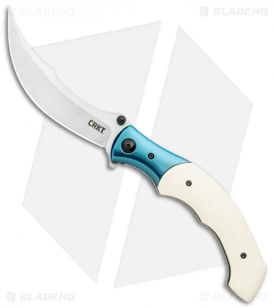 CRKT Ritual Spring Assisted Knife Ivory Micarta (4.5" Satin) 7471 1 CRKT Ritual Spring Assisted Knife Ivory Micarta (4.5" Satin) 7471