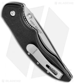 CRKT Ruger Knives High-Brass Spring Assisted Knife Black (3.19" Satin) R2601 -CRKT Knives Shop CRKT Ruger High Brass SA Black Satin R2601 BHQ 76850 jr side