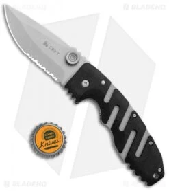 CRKT Ryan Seven Liner Lock Knife (3.375" Bead Blast Serr) 6813 -CRKT Knives Shop CRKT Ryan Seven LL BB Serr 6813 BHQ 87018 jr bottlecap