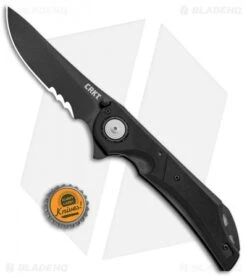 CRKT Seismic Deadbolt Lock Knife Black G-10 (4" Black Serr) 5401K -CRKT Knives Shop CRKT Seismic Deadbolt Lock Black G 10 Black Serr 5401K BHQ 92336 jr bottlecap