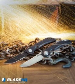 CRKT Seismic Deadbolt Lock Knife Black G-10 (4" Black Serr) 5401K -CRKT Knives Shop CRKT Seismic Deadbolt Lock Knife Black G 10 Satin 5401 BHQ 92270 kp sparks web 1