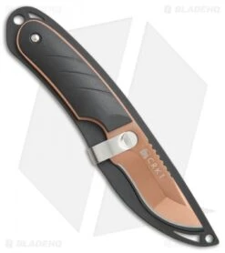 CRKT Side Hawg 2 Fixed Blade Neck Knife W/ Pivot Sheath (2.25" Bronze) 2404BR -CRKT Knives Shop CRKT Side Hawg 2 neck knife pivot sheath bronze 2404BR BHQ 69071 er spine