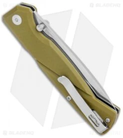 CRKT Steigerwalt Kova Front Lock Knife OD Green GFN (3.5" Satin) 6434 -CRKT Knives Shop CRKT Steigerwalt Kova Front Lock OD Green GRN Satin 6434 BHQ 126215 jr side
