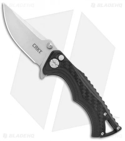 CRKT Tighe BT Fighter Compact Plunge Lock Knife Black GRN (2.875" SW) 5220 1 CRKT Tighe BT Fighter Compact Plunge Lock Knife Black GRN (2.875" SW) 5220