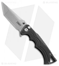 CRKT Tighe BT Fighter Plunge Lock Knife Black GFN (3.6" Stonewash) 5225