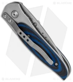 CRKT Viele Mini Wasp Liner Lock Knife Black/Blue G-10 (2.5" Bead Blast) 8001 -CRKT Knives Shop CRKT Viele Mini Wasp LL Black Blue G 10 BB 8001 BHQ 85976 jr side